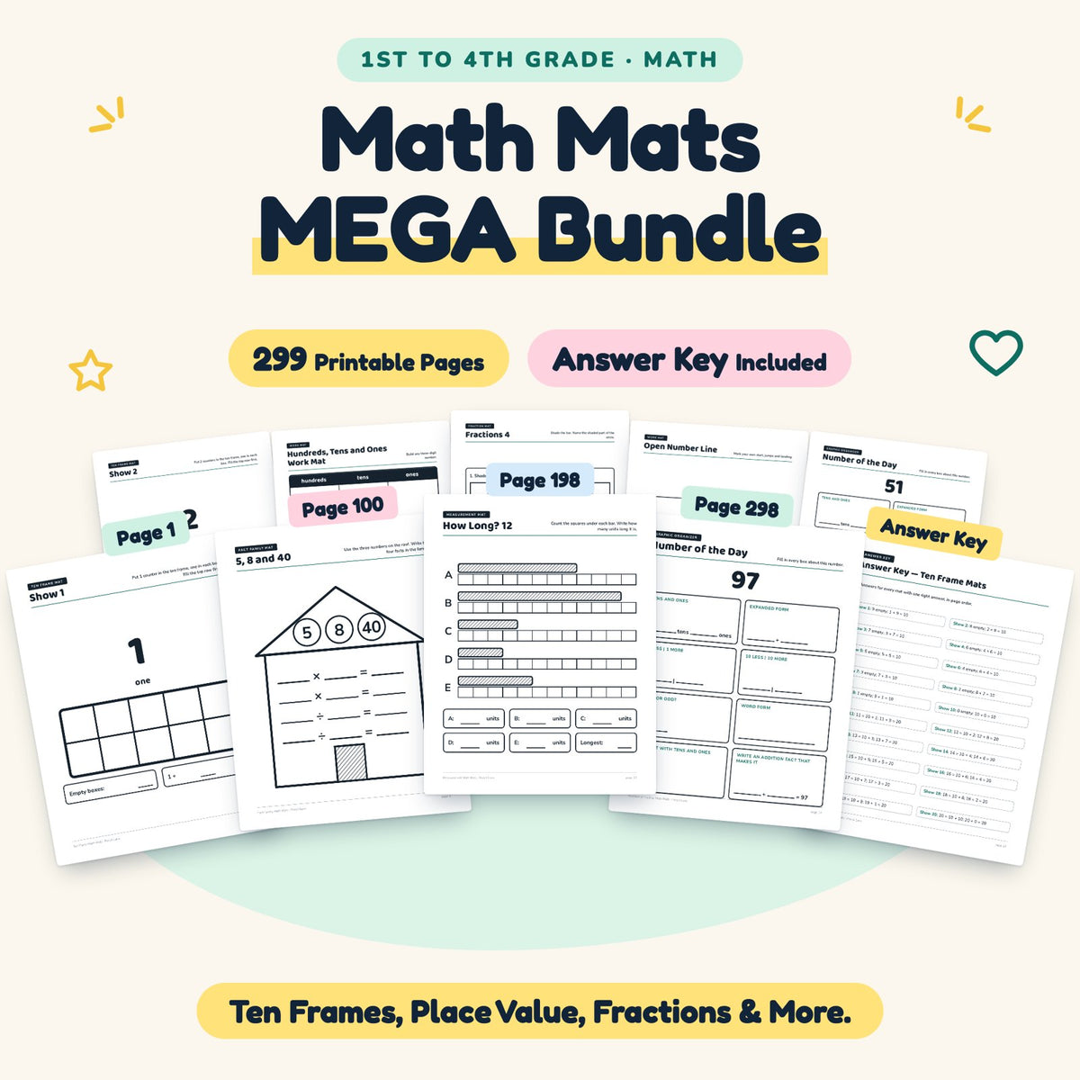 275 Math Mats MEGA Bundle — cover
