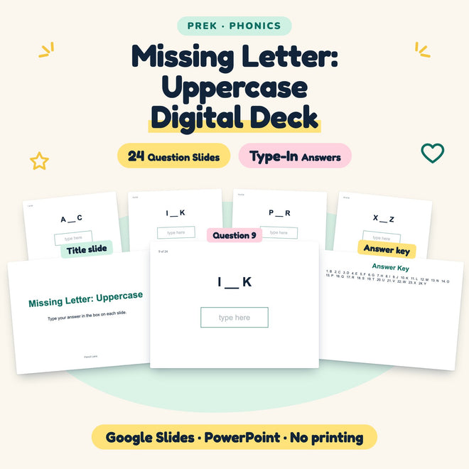 Missing Letter: Uppercase Digital Activity | Preschool — cover