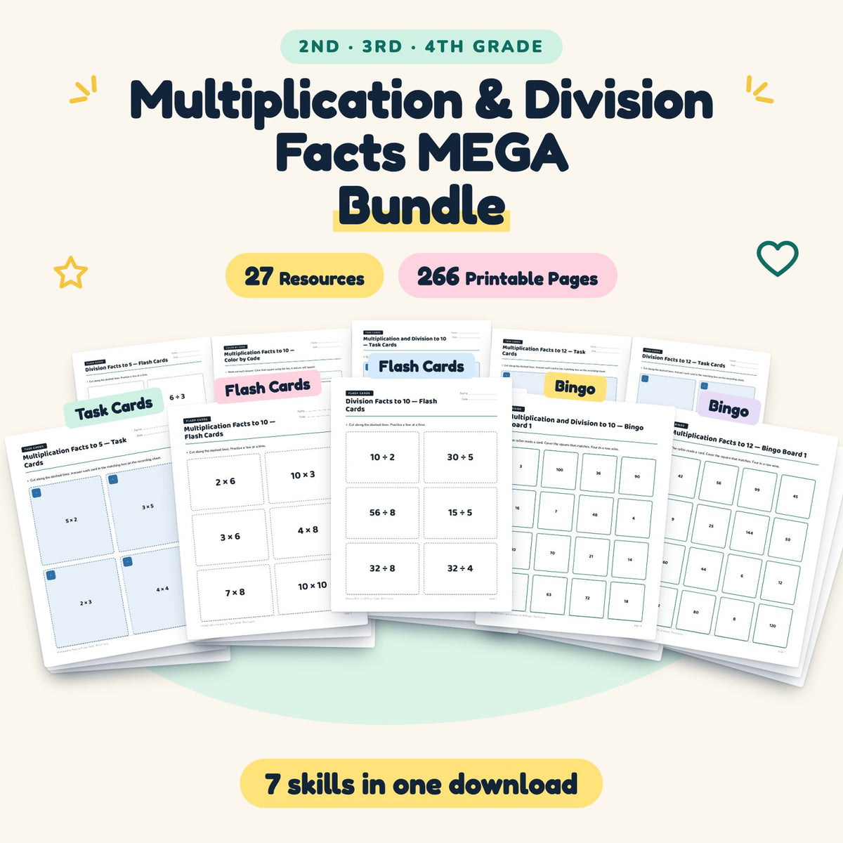Multiplication & Division Facts MEGA BUNDLE | 2nd–4th Grade — cover