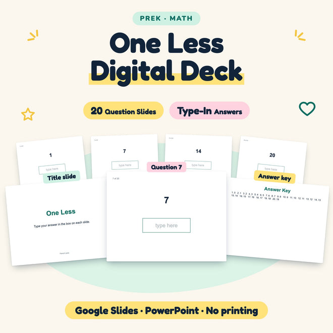 One Less Digital Activity | Google Slides, Preschool — cover