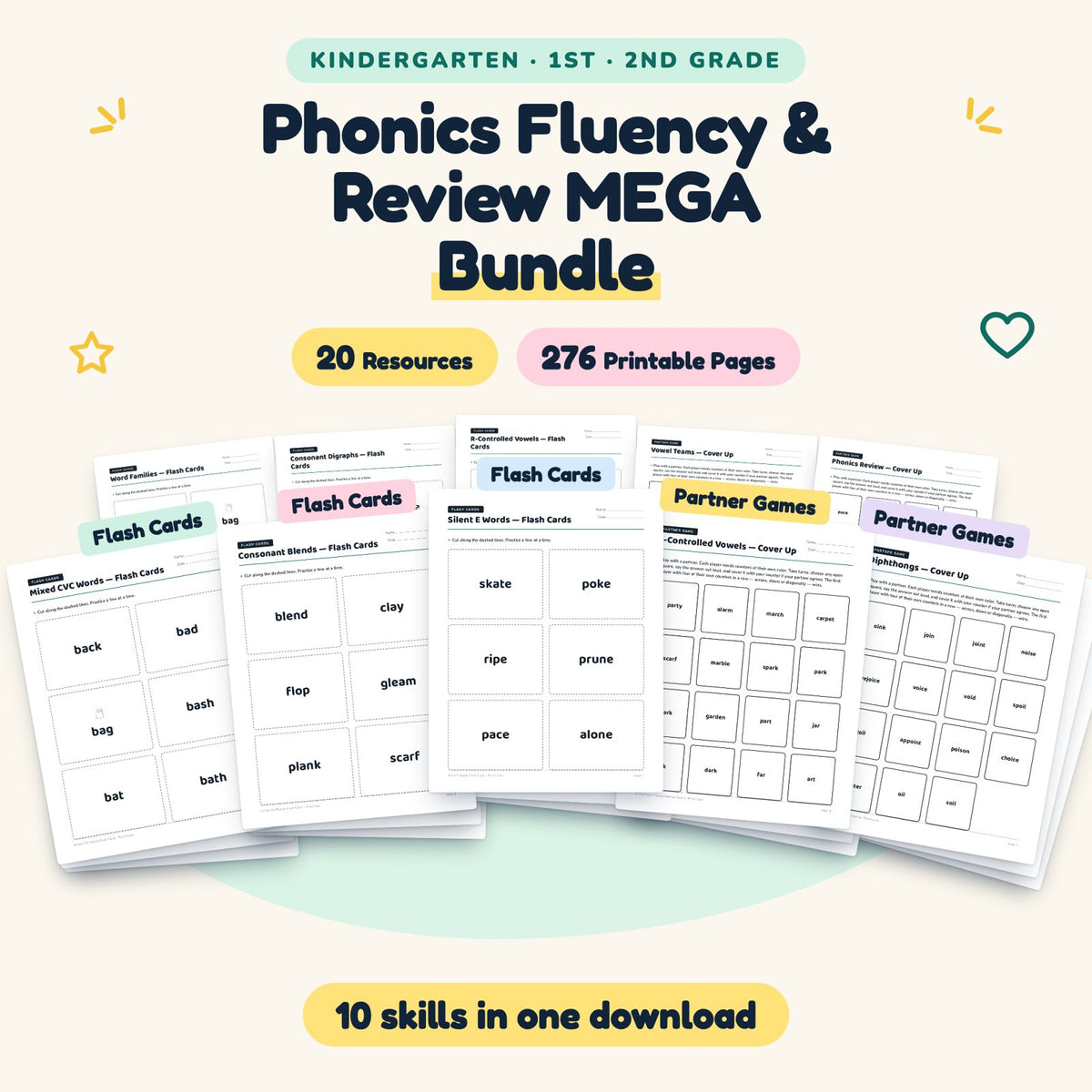 Phonics Fluency & Review MEGA BUNDLE | K–2nd Grade — cover