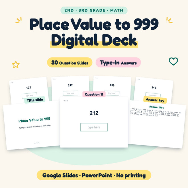 Place Value to 999 Digital Activity | 2nd–3rd Grade — cover