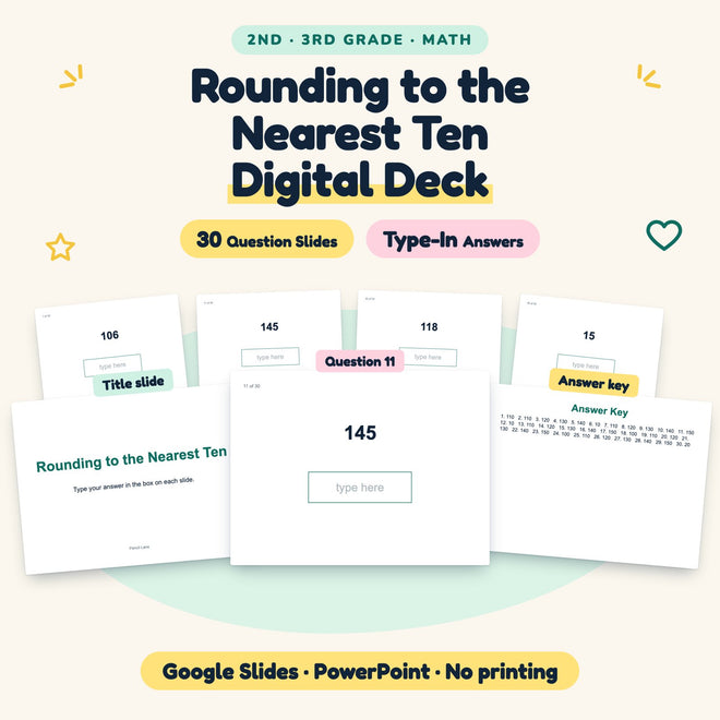 Rounding to the Nearest Ten Digital Activity | 2nd–3rd Grade — cover