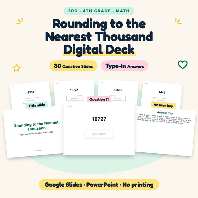 Rounding to the Nearest Thousand Digital | 3rd–4th Grade — cover