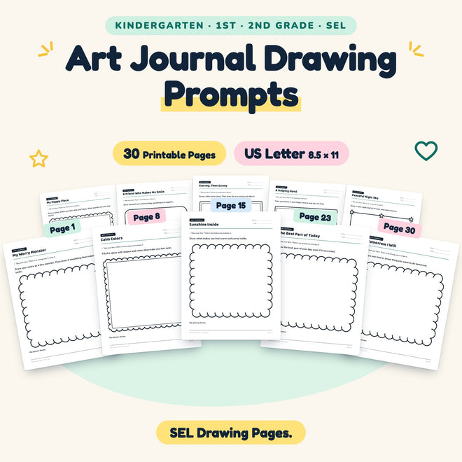 30 Art Journal Drawing Prompts — cover