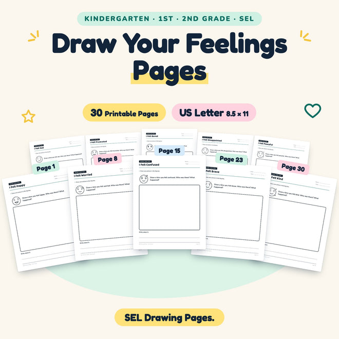 30 Draw Your Feelings Pages — cover