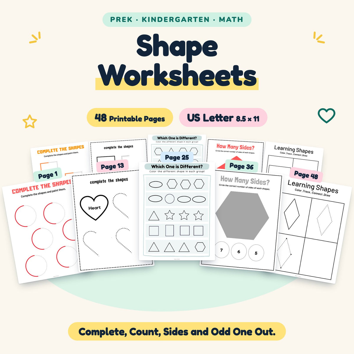 Shape Worksheets — cover