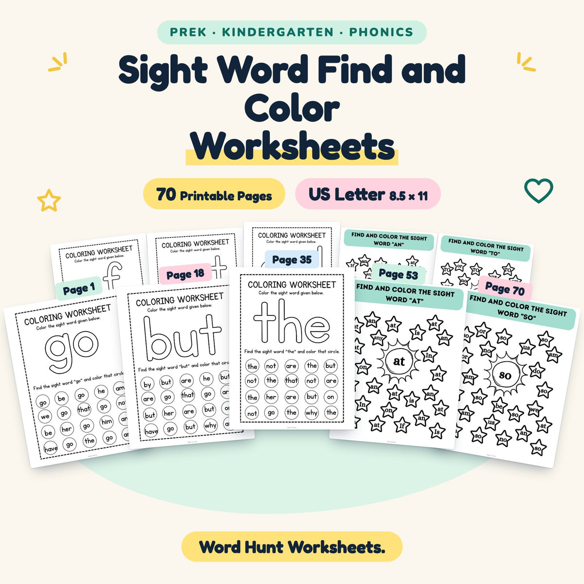 Sight Word Find and Color — cover