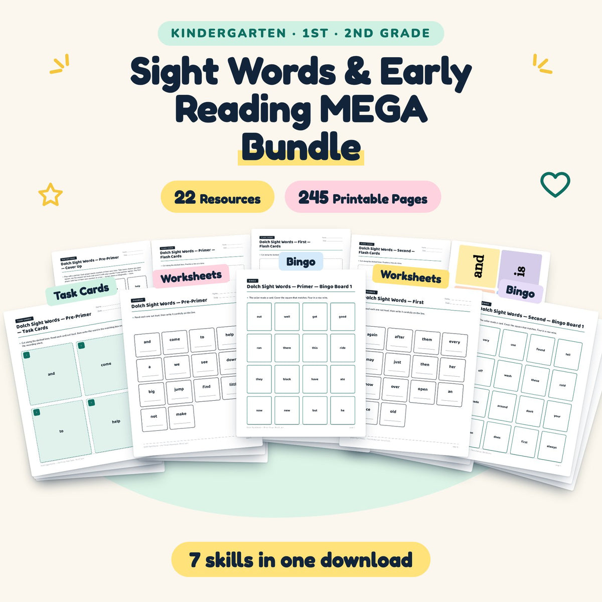 Sight Words & Early Reading MEGA BUNDLE | K–2nd Grade — cover