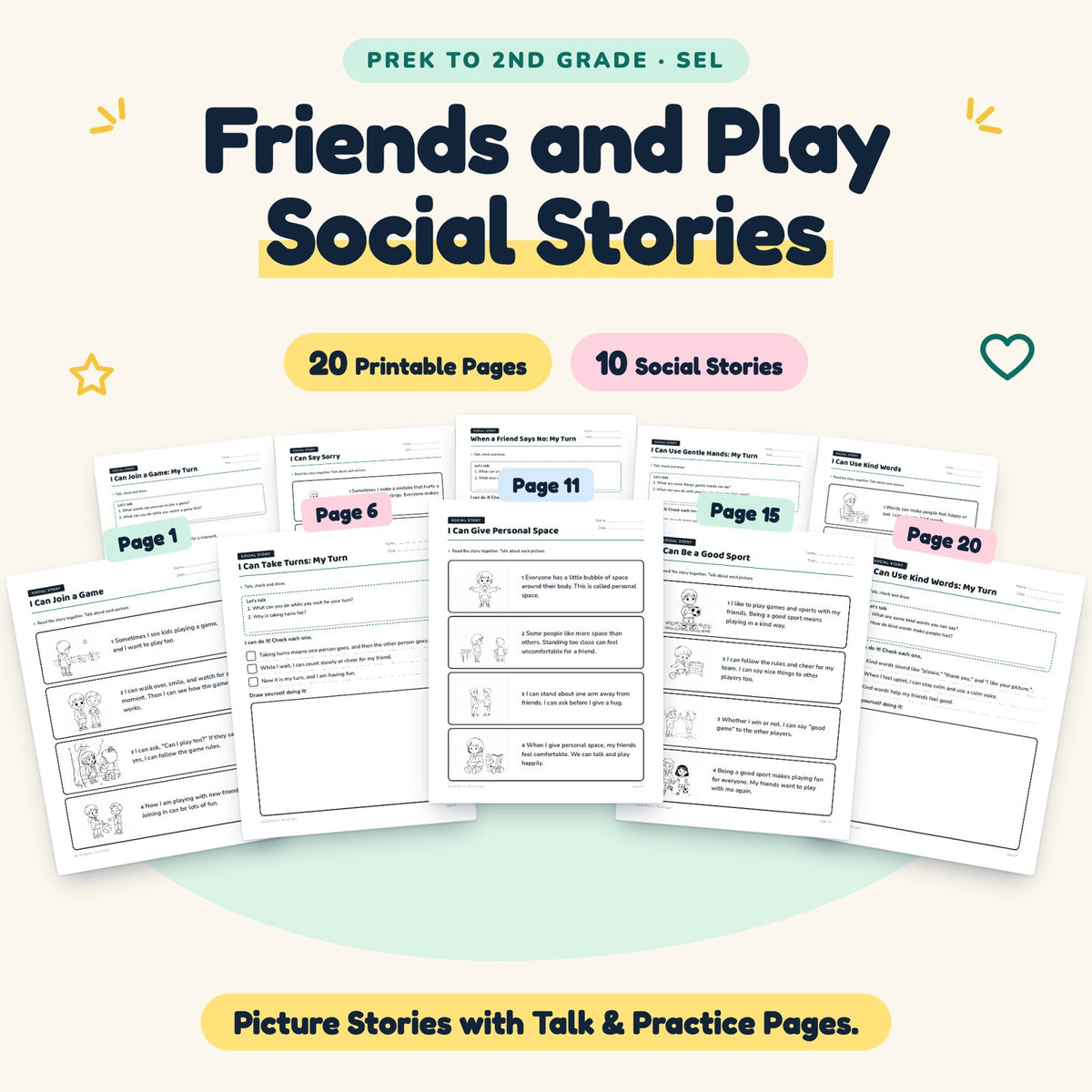 10 Friends and Play Social Stories — cover