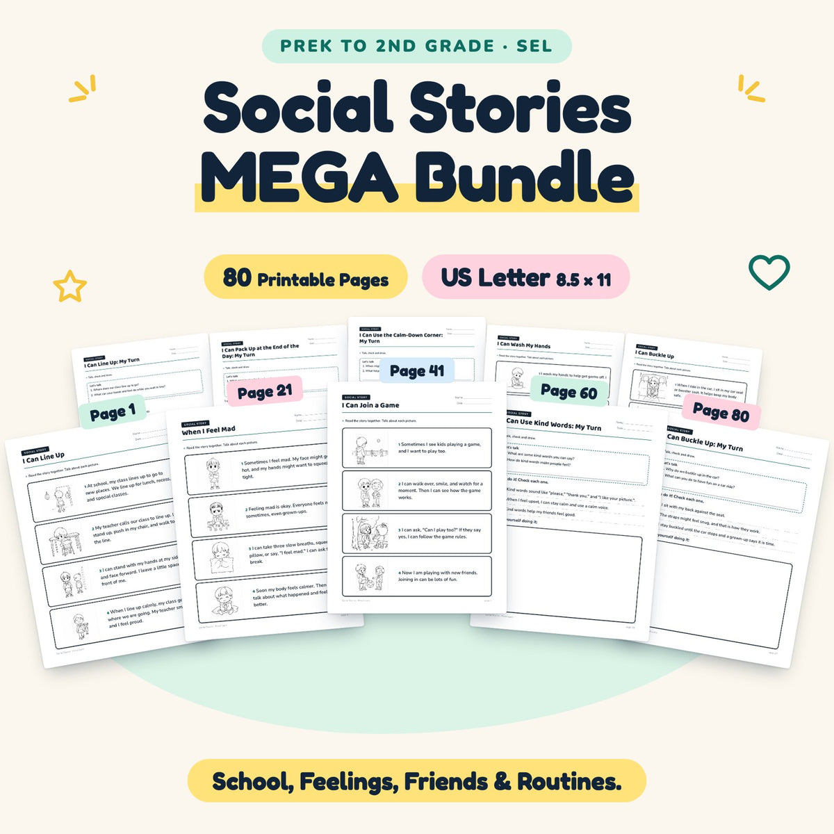40 Social Stories MEGA Bundle — cover