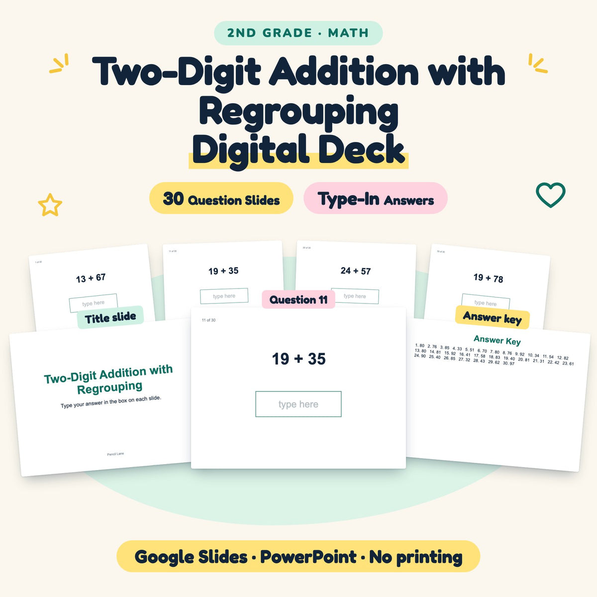Two-Digit Addition with Regrouping Digital | 2nd Grade — cover