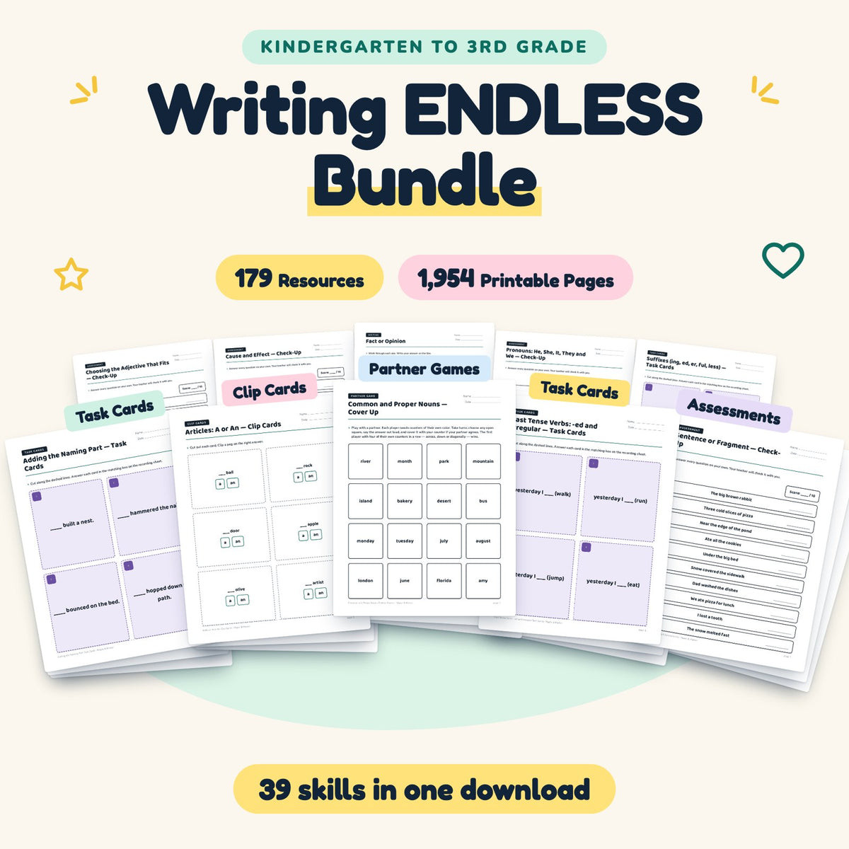 Writing ENDLESS BUNDLE | K–3rd Grade (1,954 Pages) — cover